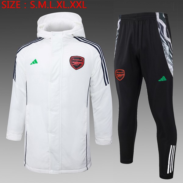 Abrigo Arsenal Conjunto Completo 2024/25 Blanco